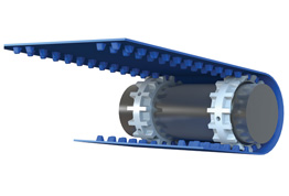 Glatte Trommel mit HDPE Zähnen auf Inox Ring