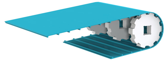 bande à entraînement positif DEL/DRIVE : l'alternative aux bandes modulaires