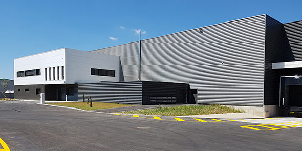 Photo du bâtiment de la nouvelle unité de production